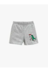 Koton Dinosaur Printed Elastic Waist Shorts #1406132