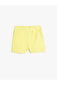 Koton Basic Shorts with Elastic Waist, Cotton Roving