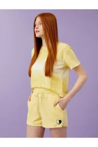 Koton Shorts - Yellow - Normal Waist #1385271