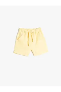 Koton Linen Shorts with Tie Waist Pocket
