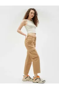Koton Women's Clothing. High Waist Cargo Pants Straight Leg - Eve Jeans
