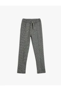Koton Winter Pants Leggings Ribbed Belt Detailed Crowbar Pattern Soft Textured