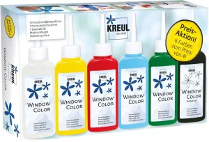 Kreul Window Color Promotion Set di colori per vetro 5 x 80 ml