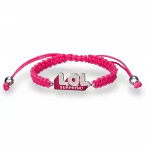 L.O.L. Surprise! Bracciale in tessuto rosa per ragazze LOL Logo L3011STLOL