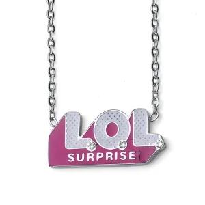 L.O.L. Surprise! Elegante collana con logo da ragazza con cristalli L1012STLOL