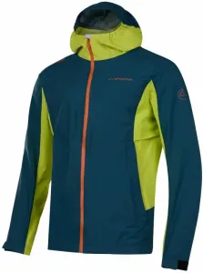 La Sportiva Discover Jkt M Storm Blue/Lime Punch XL Giacca outdoor