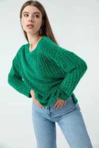 Lafaba Women's Green Tulle Sweater