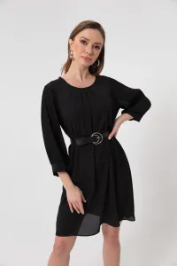 Lafaba Women's Black Belted Mini Dress
