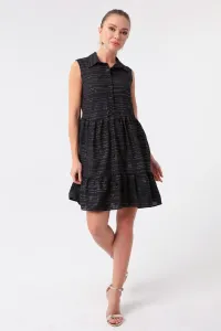 Lafaba Women's Black Ruffle Mini Dress