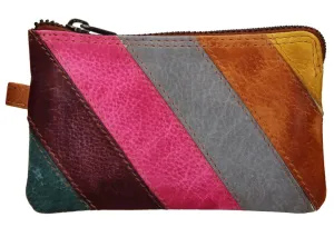 Lagen Mini portafoglio con portachiavi in pelle da donna 717-MZ/D Brown