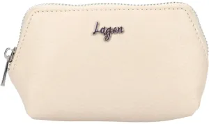 Lagen Mini portafoglio da donna in pelle - portachiavi BLC/5695/123 OFF WHITE