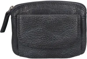 Lagen Mini portafoglio-portachiavi in pelle 786-382/R -CHARCOAL