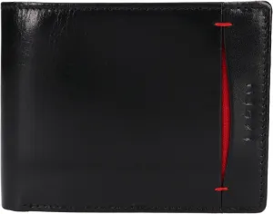 Lagen Portafoglio da uomo in pelle 50749 BLACK/RED