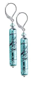 Lampglas Bellissimi orecchini Turquoise Love con argento puro in perle Lampglas EPR10