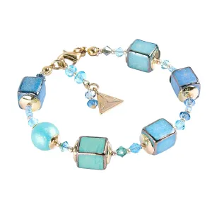 Lampglas Bracciale elegante Turquoise Beauty da perle Lampglas BCU51