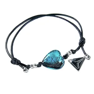Lampglas Braccialetto Turquoise Heart con argento puro nella perla Lampglas BLH5