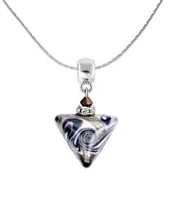 Lampglas Collana unica Cleopatra`s Dream Triangle con la perla Lampglas NTA13