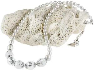 Lampglas Deliziosa collana White Romancecon argento puro in perle Lampglas NV1