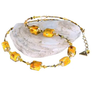 Lampglas Elegante collana di perle Amber Dream Lampglas NCU56