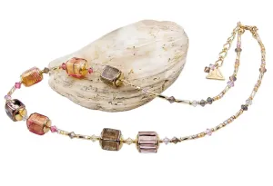 Lampglas Lussuosa collana da donna Glowing Desert con oro 24 carati nelle perle Lampglas NCU13