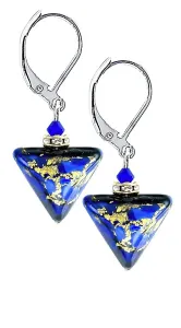 Lampglas Magici orecchini Evening Date Trianglecon oro a 24 carati nelle perle Lampglas ETA5