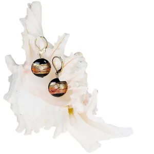 Lampglas Misteriosi orecchini Mystery realizzati con perle Lampglas con oro 24 carati EP18