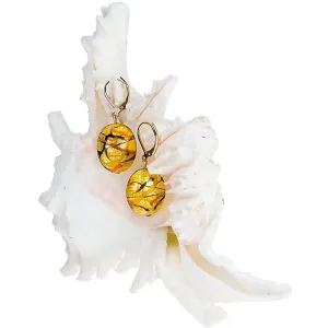 Lampglas Originali orecchini Sunny Meadow realizzati con perle Lampglas con oro 24 carati EP16