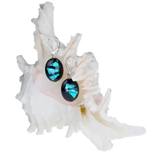 Lampglas Originali orecchini Turquoise Shards realizzati con perle Lampglas con argento EP12 puro