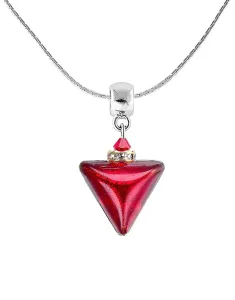 Lampglas Splendida collana Red Triangle con oro 24 carati nella perla Lampglas NTA4