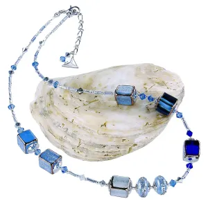 Lampglas Splendida collana Triple Blu 2 di perle Lampglas NCU34
