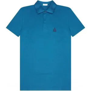 Lanvin Men's Contrast Polo-Shirt Teal - L TEAL
