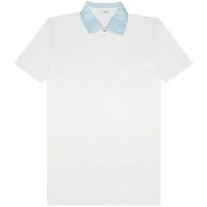 Lanvin Men's Contrast Polo Shirt White - WHITE S