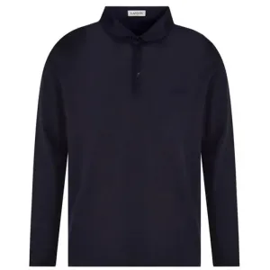 Lanvin Men's Long Sleeve Polo T-shirt Navy - M NAVY