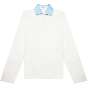 Lanvin Men's Long Sleeve Polo White - XL WHITE