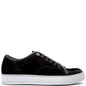 Lanvin Mens DBB1 Suede Leather Sneakers Black - UK 6 BLACK