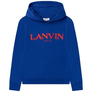 Lanvin Boys Logo Hoodie Blue - 12Y Blue