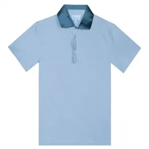 Lanvin Paris Boys Polo Shirt Blue - BLUE 8Y