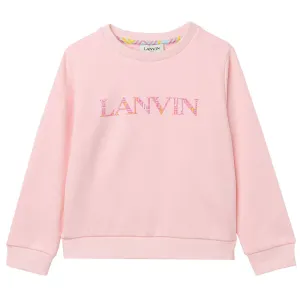 Lanvin Girls Logo Sweatshirt Pink - 8Y PINK