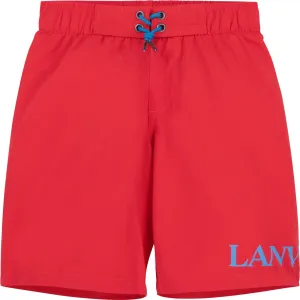 Lanvin Boys Logo Swimshorts Red - RED 10Y