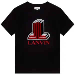 Lanvin Boys 3D Logo T Shirt Black - 14Y Black
