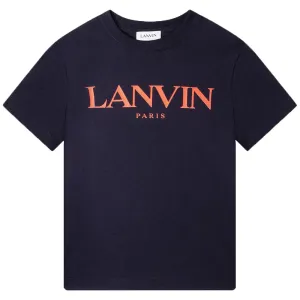 Lanvin Boys Logo T-shirt Navy - 14Y NAVY