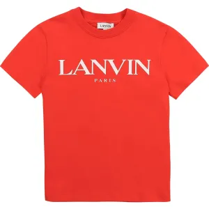 Lanvin Boys Logo T-shirt Red - RED 12Y