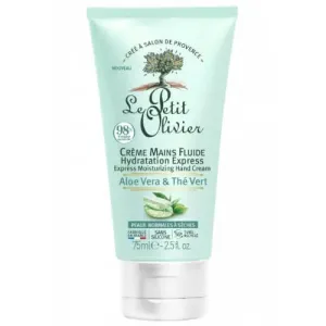 Le Petit Olivier Crema mani idratante Aloe Vera e Tè Verde (Express Moisturizing Hand Cream) 75 ml