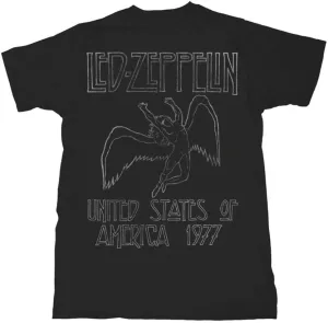 Led Zeppelin Maglietta Usa 1977 Maschile Black L