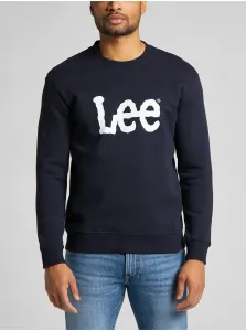 Dark Blue Sweatshirt Lee Crew - Men #113737
