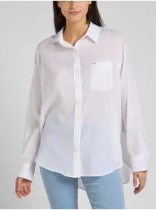 White Women's Loose Shirt with Elongated Back Lee - Women #1009725