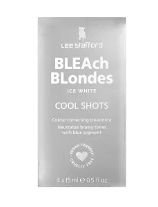 Lee Stafford Cura per capelli biondi Bleach Blondes Ice White (Cool Shots) 4 x 15 ml