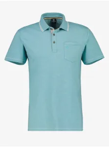 Light blue men's polo shirt LERROS - Men