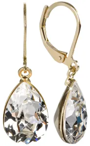 Levien Eleganti orecchini placcati in oro con cristalli Pear Crystal