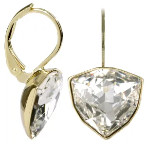 Levien Eleganti orecchini placcati in oro Trilliant Crystal